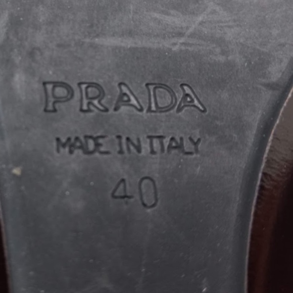 Prada Luxury Cream Suede Flats with Silver Detail- Size 10 - Picture 5 of 8